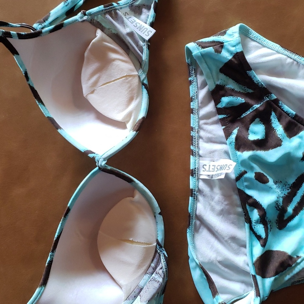 SUNSETS Bikini LG Tiki Hawaiian Palm Beach Pool EVC - Picture 15 of 16